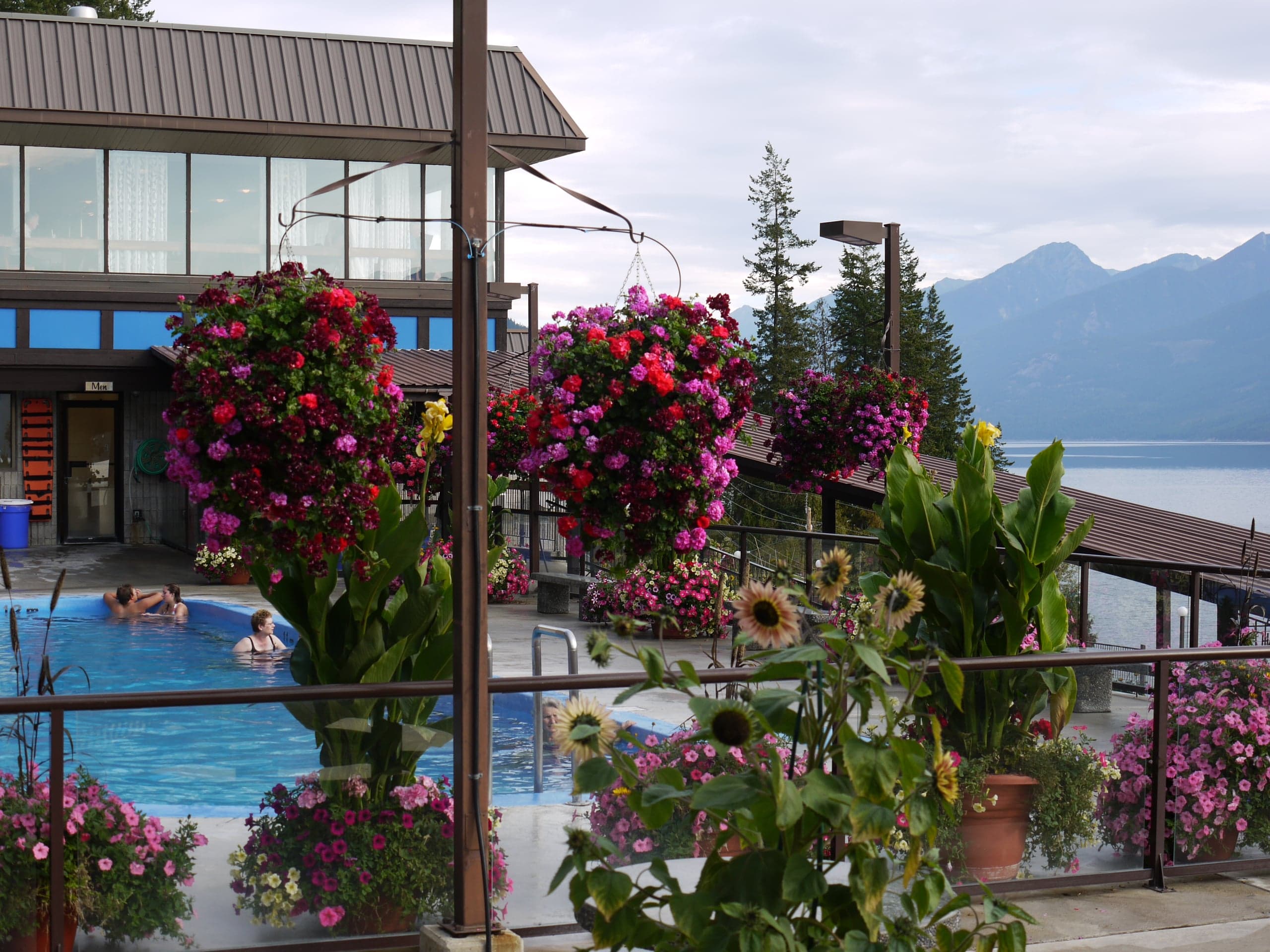 Ainsworth Hot Springs, from the pool deck