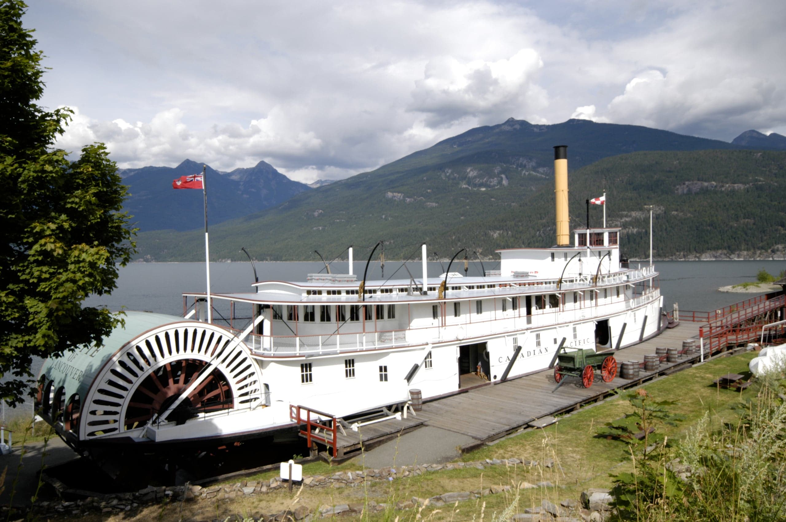The S.S. Moyie at her permanent berth in Kaslo